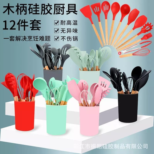 12 PIECES SILICONE UTENSIL SET