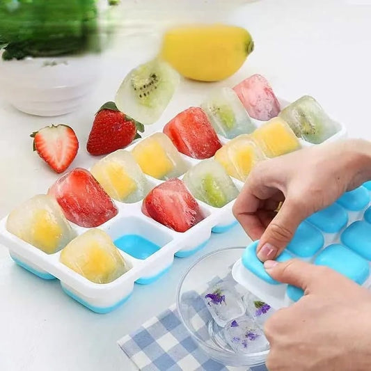 14X GRID ICE CUBE TRAY WITH LID